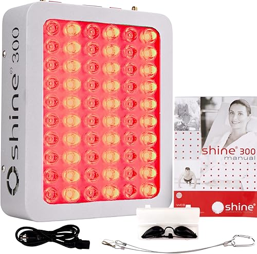 SHINE Terapia de luz roja 300 para el cuerpo panel de terapia de luz infrarroja médica 60 x 5 W LED de penetración profunda de 850 nm y 660 nm