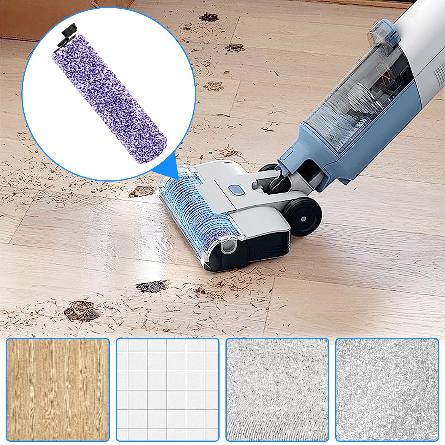 WD201 Kit de filtros de repuesto para cepillo y filtro, paquete de 6 filtros de espuma lavables para Shark WD100, WD101, WD101C, WD200, WD200C, WD201, WD201C HydroVac Pro XL aspiradora 3 en 1