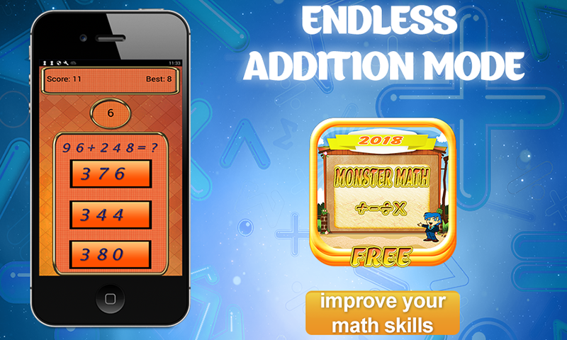 Monster Math Math Learning App Monster Math - math drills ( addition, subtraction, multiplication ...
