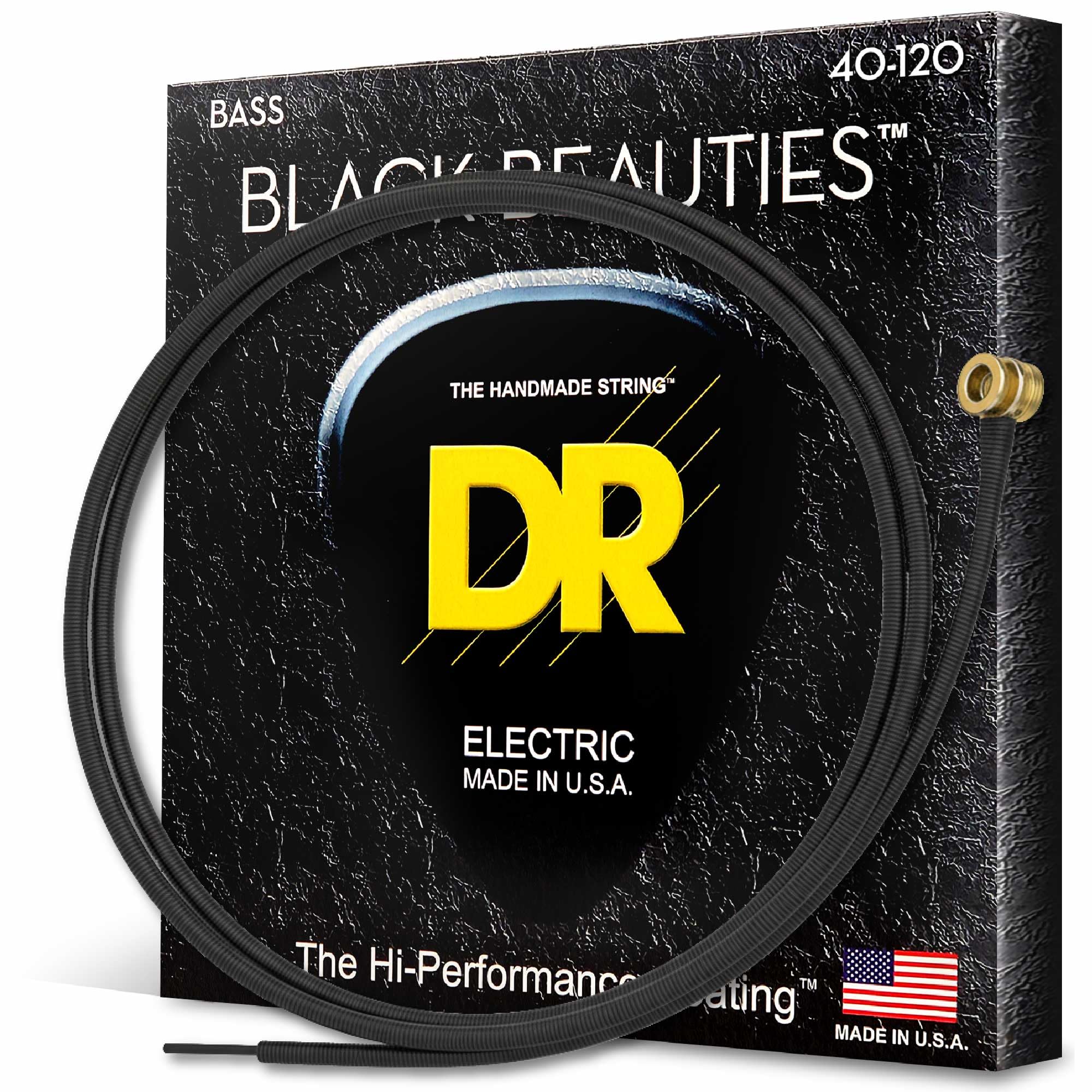 BLACK BEAUTIES™ - BLACK Coloured Bass Strings: 5-String Light 40-120