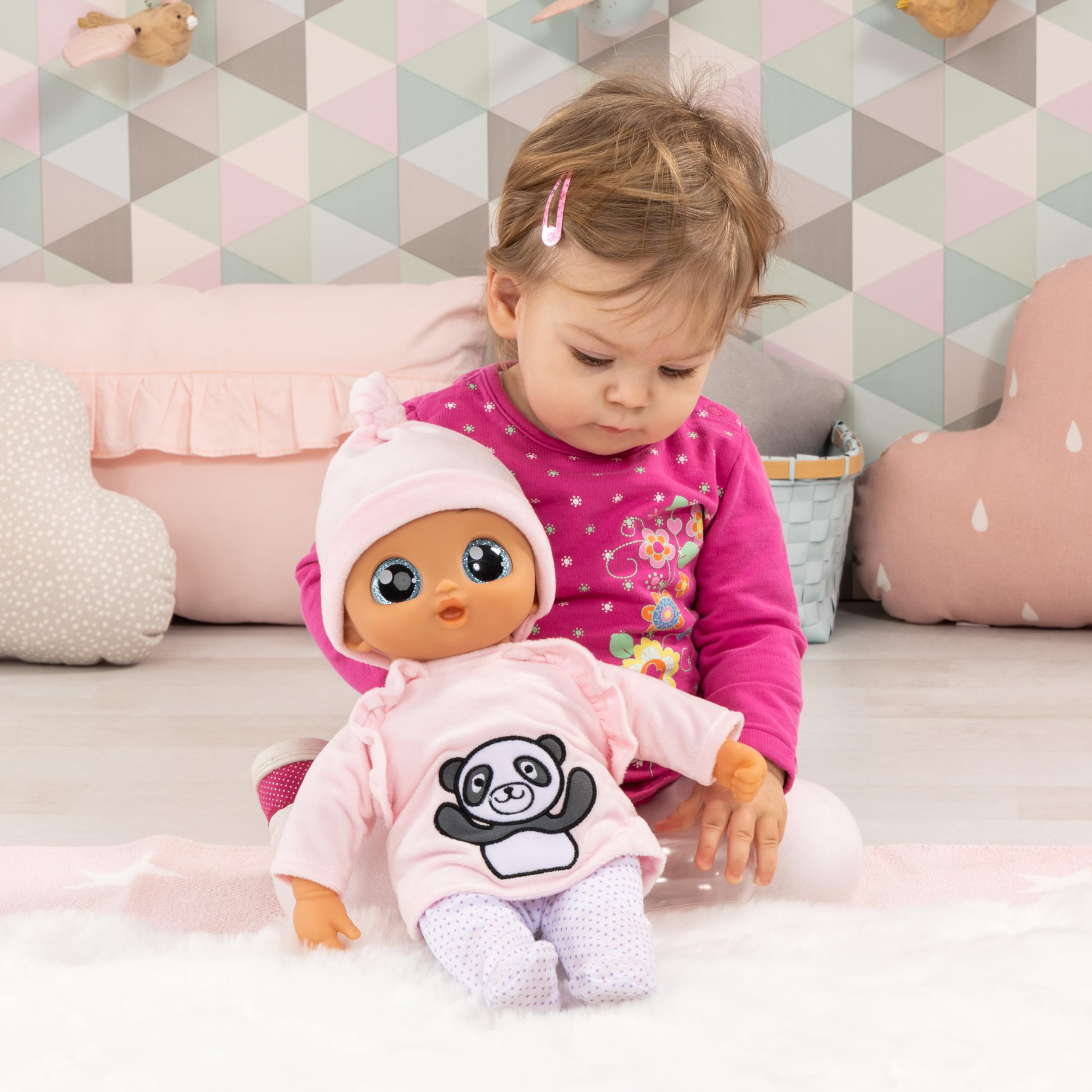 Lalka funkcyjna I Baby Interactive, Lalki, interaktywna lalek | miękkim ciałem i dźwiękami z akcesoriami, 38cm