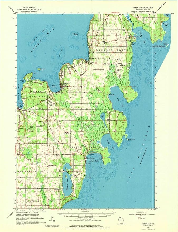 Sister Bay Wi Map Amazon.com: Yellowmaps Sister Bay Wi Topo Map, 1:62500 Scale, 15 X 15  Minute, Historical, 1960, Updated 1972, 20.9 X 16 In - Polypropylene : Home  & Kitchen