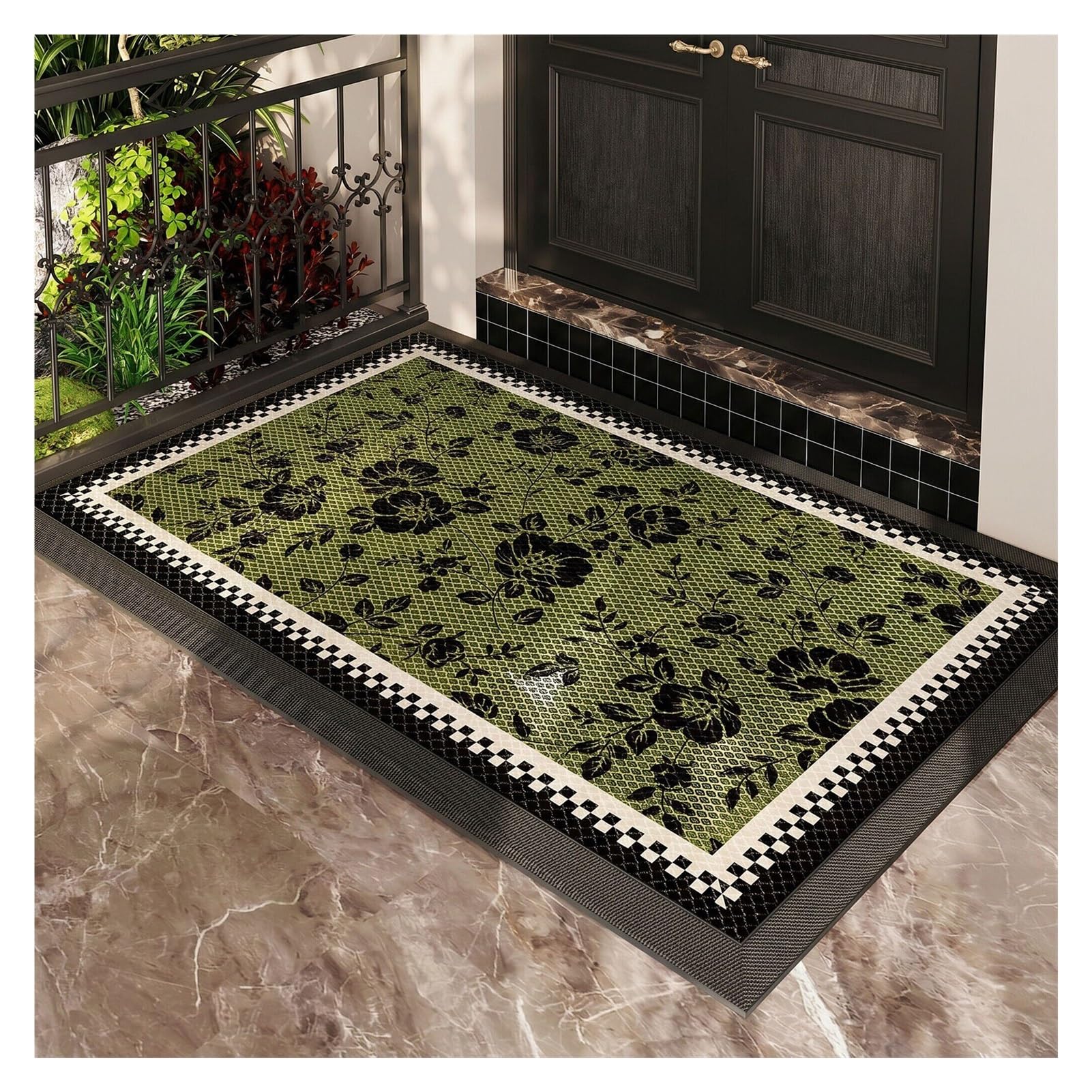 Tappeto Ingresso Antiscivolo Tappet Trappola Sporco Zerbini di Benvenuto | Portici, Cortili, Terrazze(C,60x90cm/23.62x35.43″)