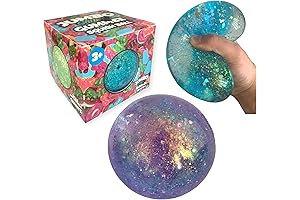 4'' Glittery Gummee Sensory Ball: Jumbo Squishy Stress Toy for Fun and Relaxation