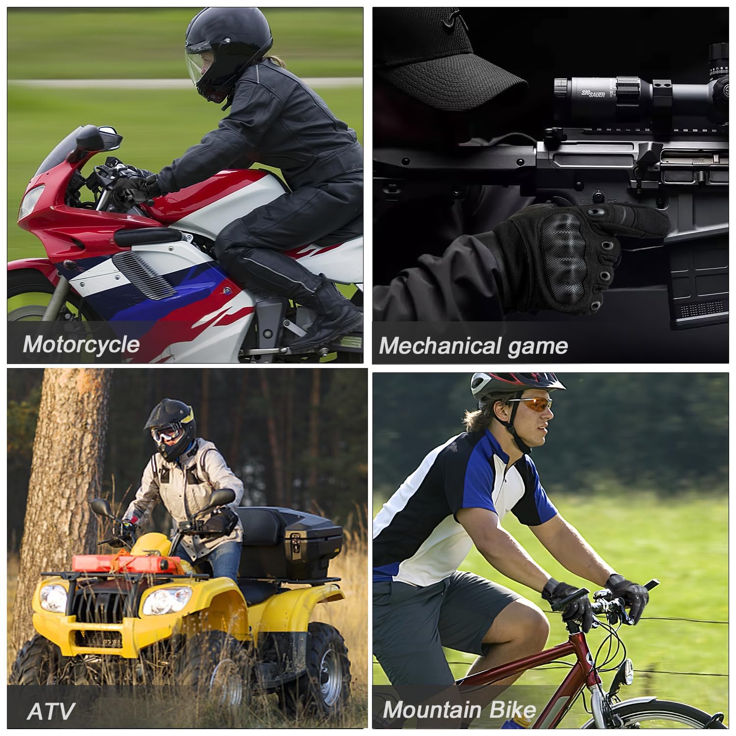 Guanti Moto Uomo Estivi,Guanti per scooter Touch screen e nocche rinforzate guanti per Corse in Motocicletta ATV BMX MTB Bicicletta Arrampicata Escursioni Ciclismo e Altri Sport All'aperto