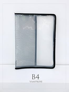 Amazon | B4 ファスナー付きクリアファイルケース 書類収納