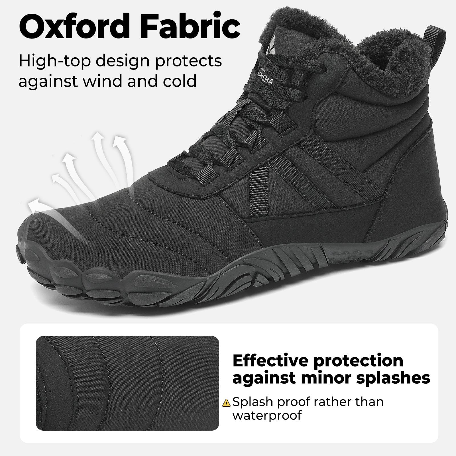 Mishansha Unisex Scarpe Invernali Barefoot Shoes Caldo Stivali Neve,Gr.36-48