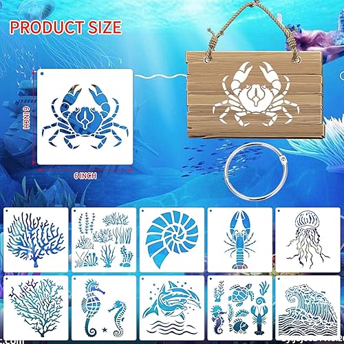 Miniatura 9 de Plantillas de animales de 6 pulgadas para pintar, plantilla reutilizable de oso de ciervo, 25 piezas estilo bosque, plantillas de manualidades para