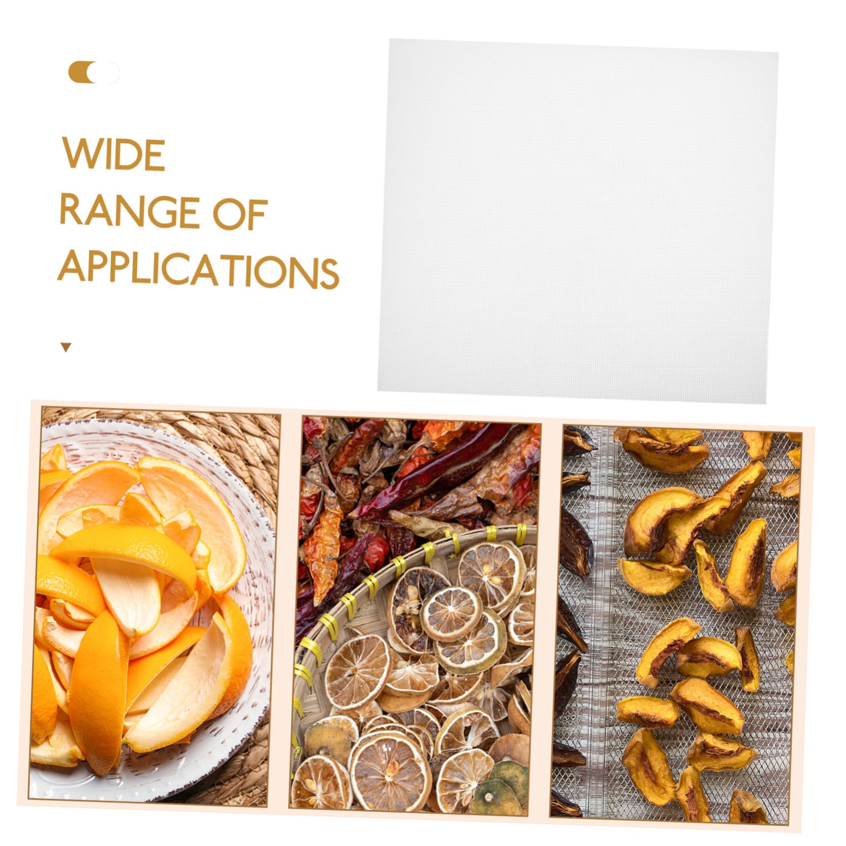 GLEAVI Sheet Fruit Mat Reusable Dryer Liner for Meat Vegetables Fruits Heat Resistant Non Slip Food Dehydrator Accessory