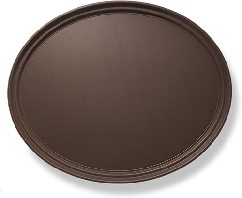 Miniatura 1 de Jubilee Bandeja ovalada de servicio de restaurante de 29 pulgadas, color marrón, bandeja antideslizante certificada NSF para servicio de alimentos