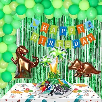 JHkim 2 Pack Dinosaur Graduation Tablecloths, Dinosaur Table Cover for Birthday, Dino Themed Party Decorations Supplies Kindergarten Preschool Grad, Party Table Cloths for Kids Boy, 52 X 87