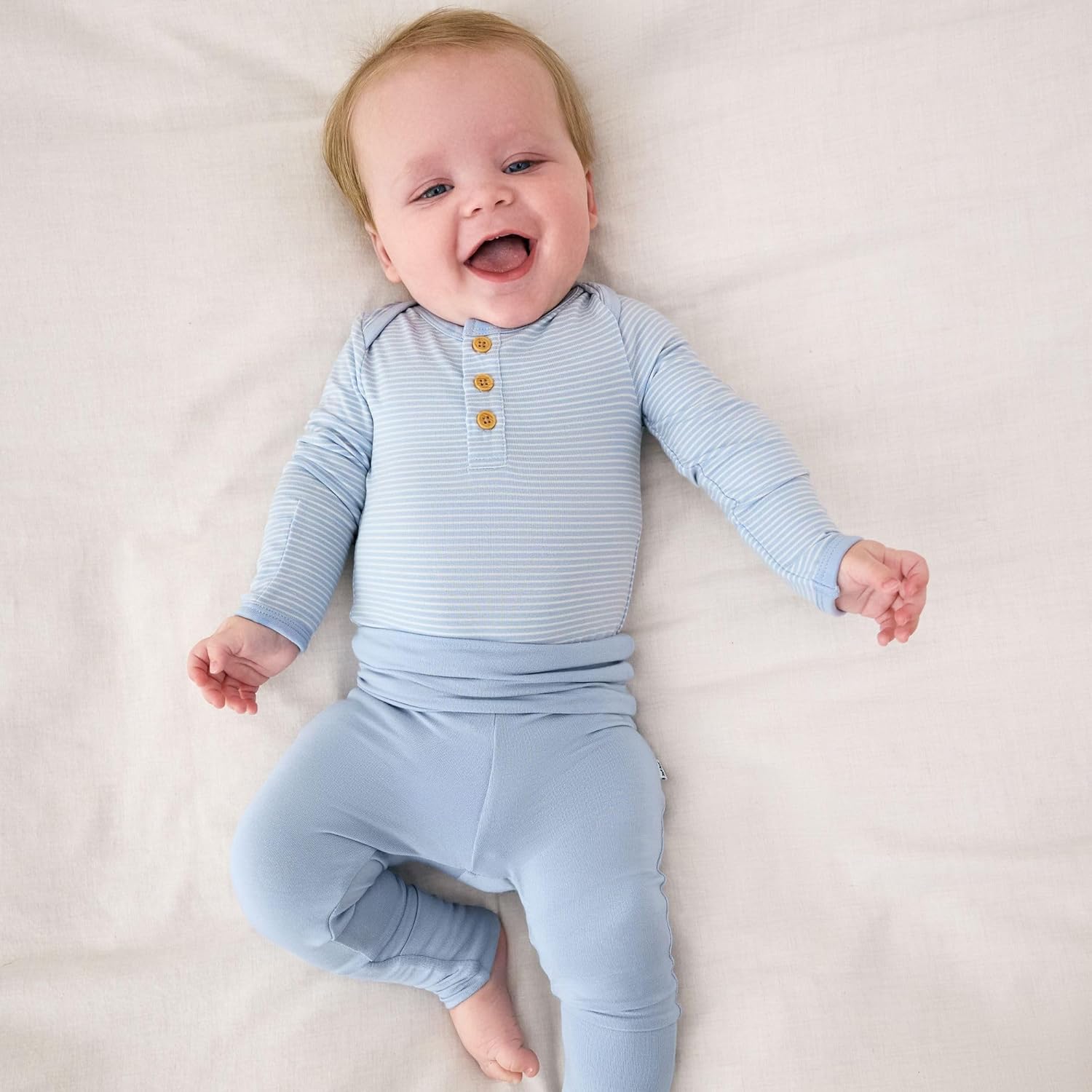 Little Sleepies Newborn Leggings for Girls & Boys, Soft Viscose from Bamboo Leggings w/Fold Over Leg Cuffs, Baby Pants - Image 5