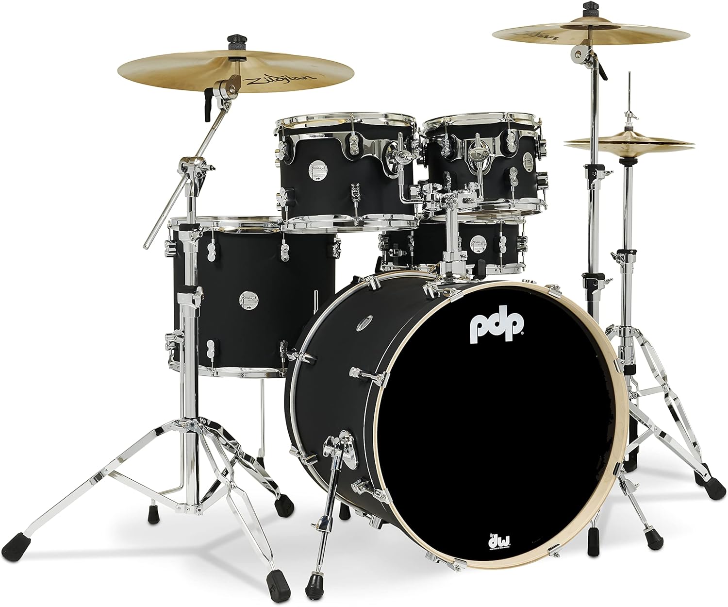 PDP Concept Maple 5-Piece Shell Pack - Satin Black