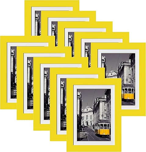 Vista 10 de eletecpro Juego de 10 marcos de fotos de 8 x 10 pulgadas, collage de fotos, decoración de pared, fotos de 5 x 7 con paspartú o de 8 x 10 pulgadas