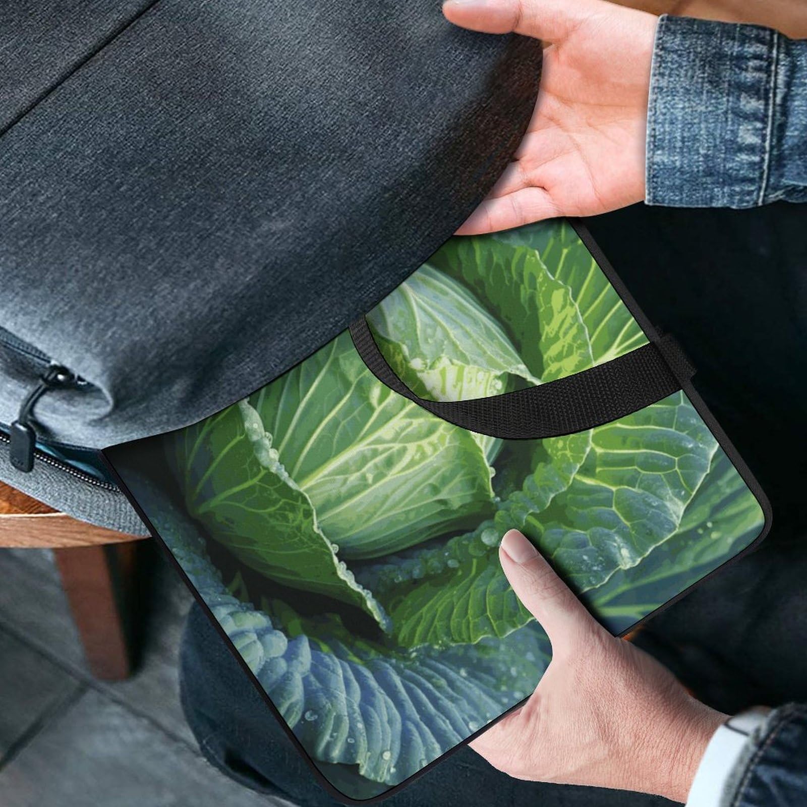 Bright Cabbage - Custodia per computer portatile, ultra sottile, impermeabile, 13 pollici, borsa protettiva portatile con cinghia da polso