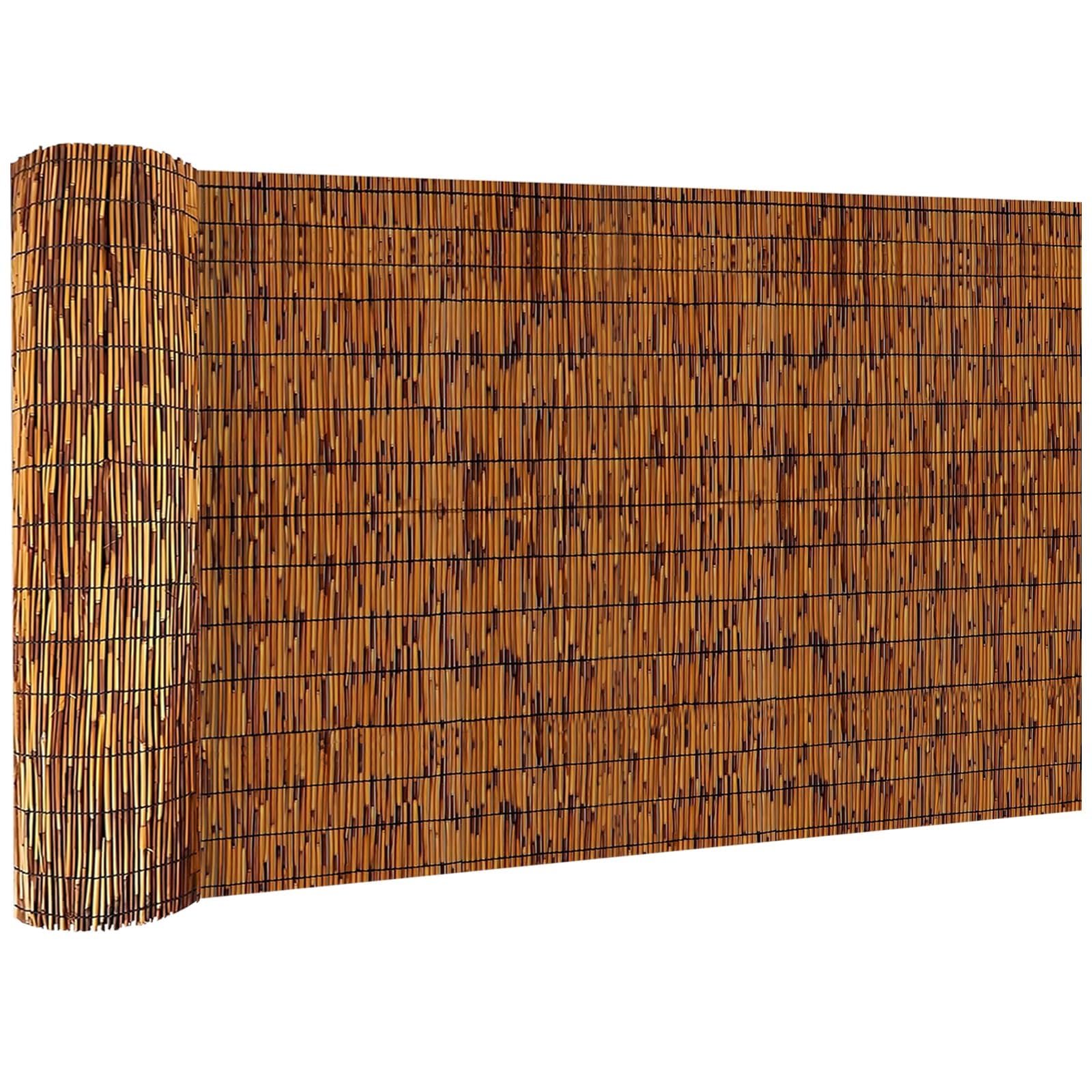 KOIUEYW Canisse en Roseau 90x500cm - Premium Brise Vue Jardin - Canisse Brise Vue Extérieur pour Jardin Terrasse Balcon Clôture Palissade - Marron