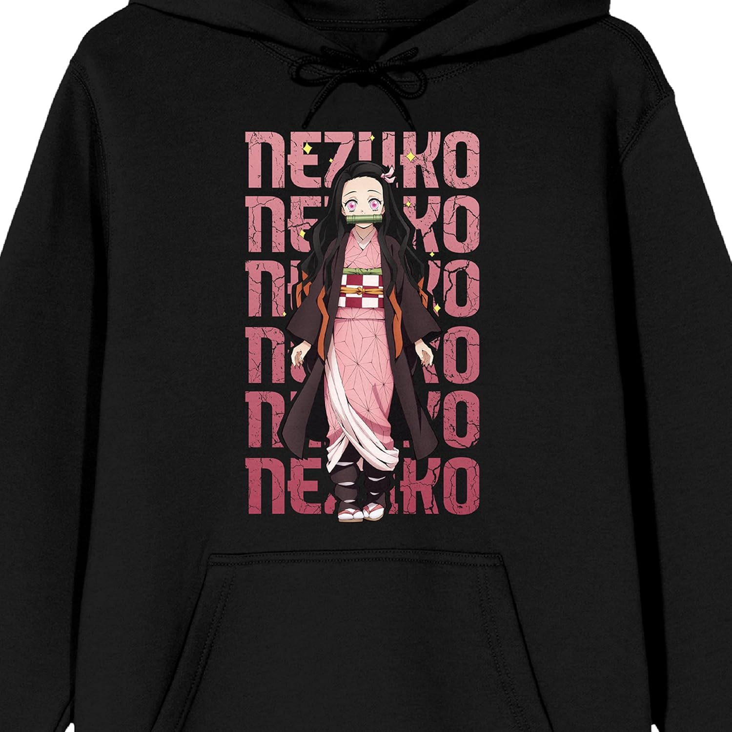 Bioworld Demon Slayer Nezuko Character Men's Black Graphic Hoodie
