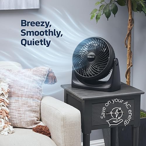 Miniatura 2 de Ventilador turbo portátil de circulación de aire, ventilador de escritorio ajustable de 3 velocidades que alimenta ondas de aire frías de hasta 25