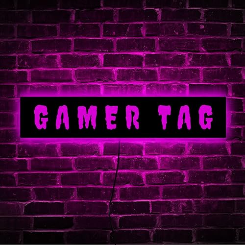 Letreros de neón LED personalizados alimentados por USB, luces nocturnas con nombre personalizado con 7 colores, decoración del hogar, letrero de