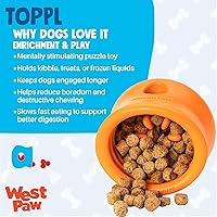 Vista 2 de Dispensador interactivo de golosinas para perros West Paw, con diseño Toppl de Zogoflex®, L, Verde agua