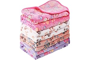 Dog Stroller Accessories: Paw Print Fleece Blankets for Small and Medium Pets