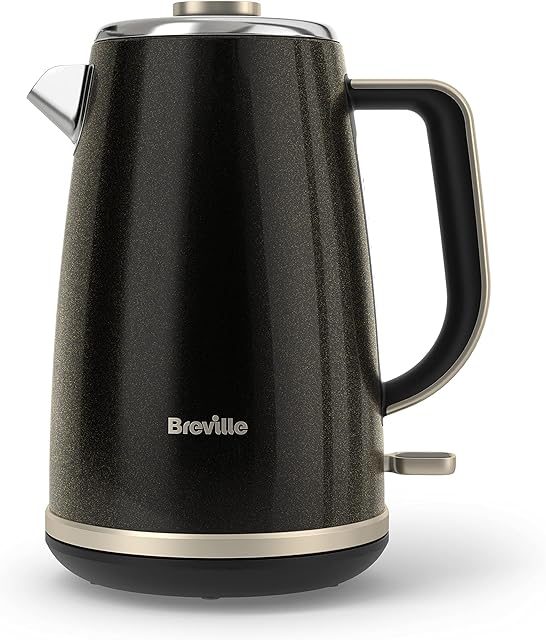 Breville Aura Electric Kettle | 1.7L | 3kW Fast Boil | Shimmer Black [VKT234]