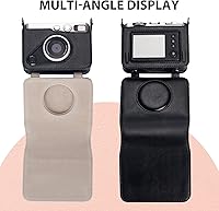 Vista 6 de Phetium Funda protectora compatible con Fujifilm Instax Mini EVO Hybrid Instant Camera-PU Bolsa de cuero con correa de hombro ajustable (negro)
