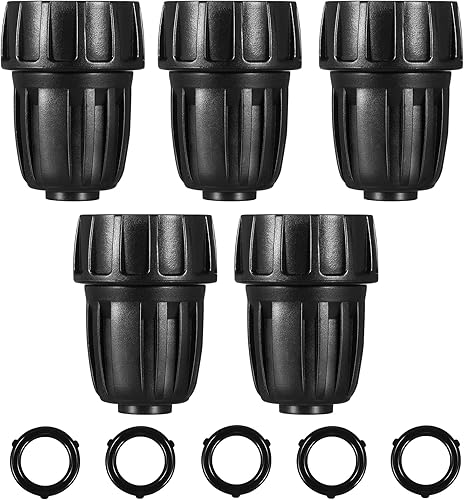 Remagr Paquete de 5 conectores de manguera de riego, adaptador de jardín de goteo, tubo de riego por goteo, piezas de grifo, adaptador de manguera Remagr Paquete de 5 conectores de manguera de riego, adaptador de jardín de goteo, tubo de riego por goteo, piezas de grifo, adaptador de manguera