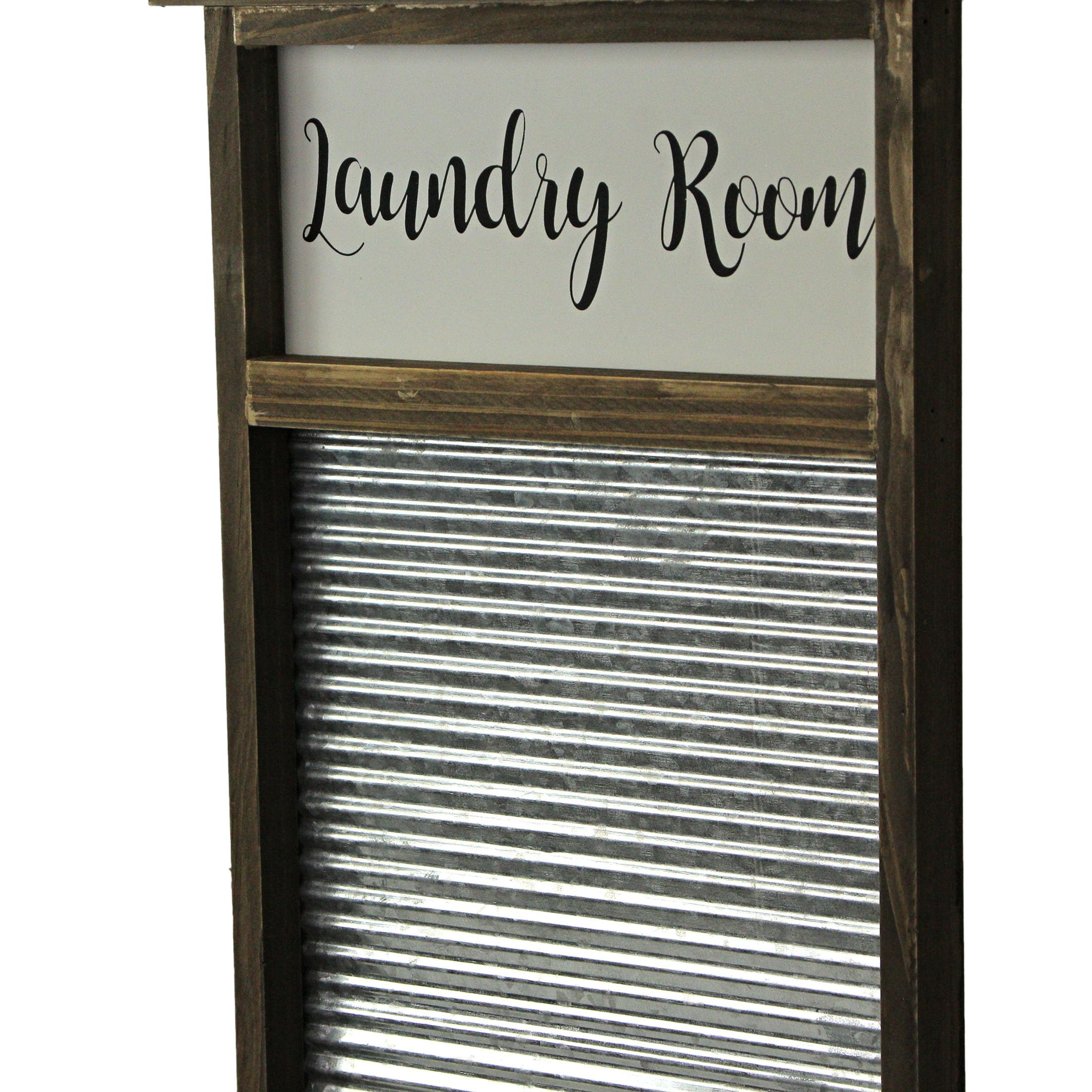 Amazon.com : Vintage-Inspired Wood and Metal Washboard Wall