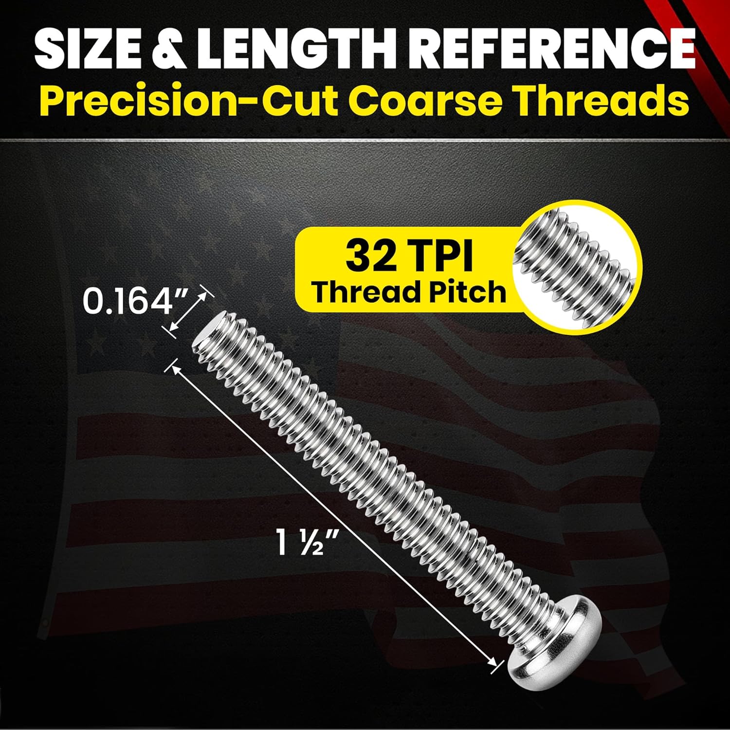 Chenango Supply Stainless 8-32 x 1-1/2 Pan Head Machine Screws – 18-8 Stainless Steel, Full Thread, Phillips Drive, Machine Thread, 100 Pieces (8-32 x 1-1/2)