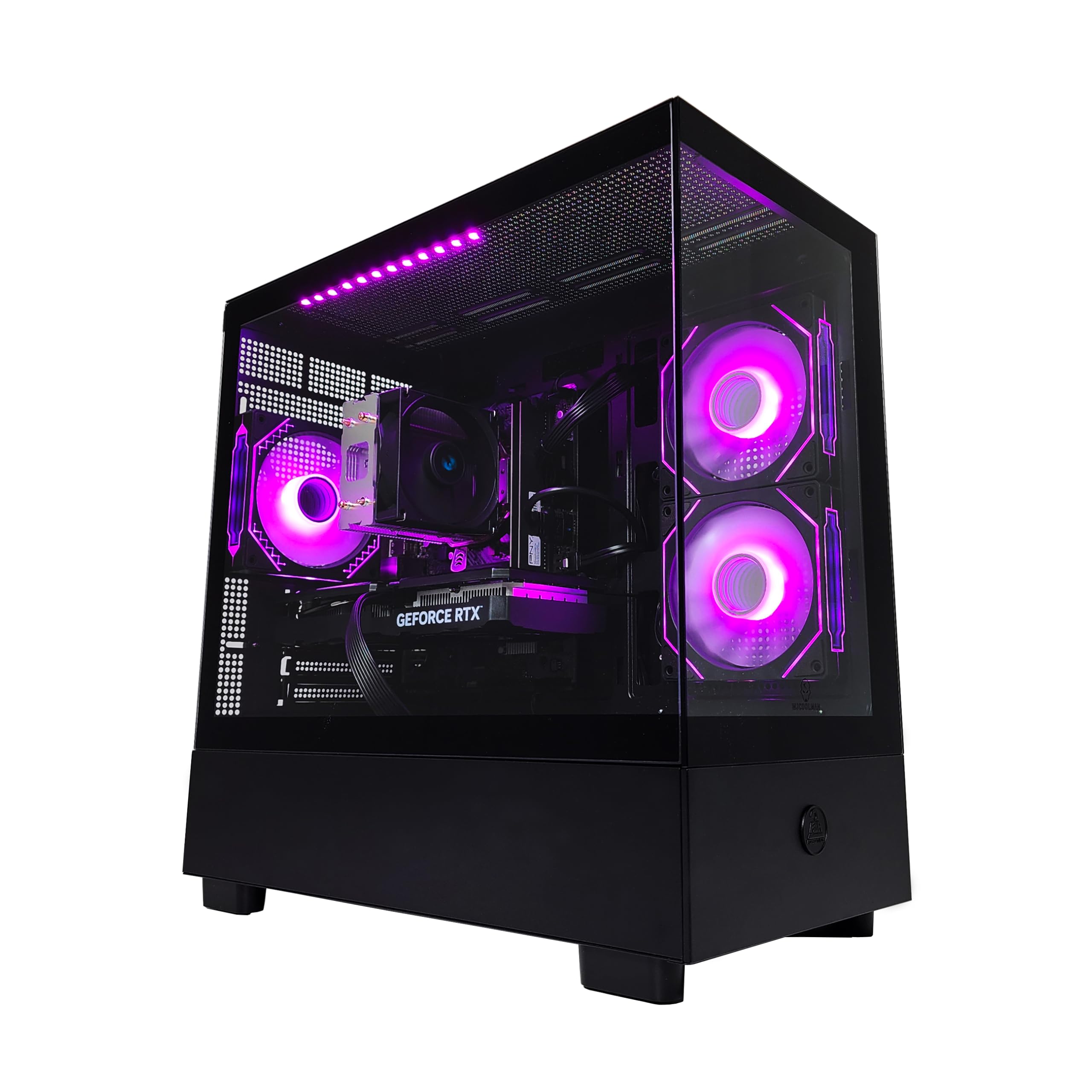 2 FAR ROBOTICS T-200 Gaming PC, Intel Core i5-12400F, RTX 5060, 16GB DDR4, 1TB NVMe SSD, RGB Lighting, WiFi, Windows 11 Pro, Aquarium-Style Glass Case