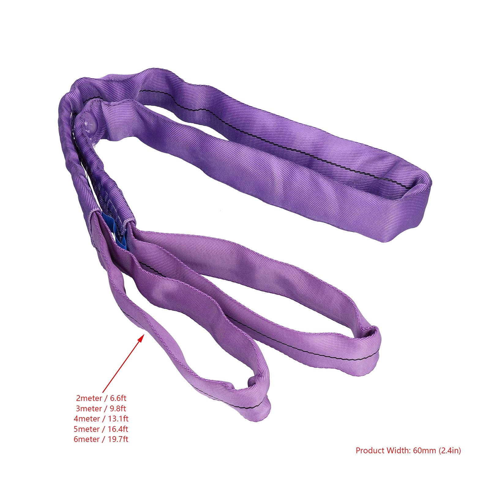 Lift-All EE90X4 Tuflex Polyester Eye/Eye Roundsling, Yellow, 4' Length