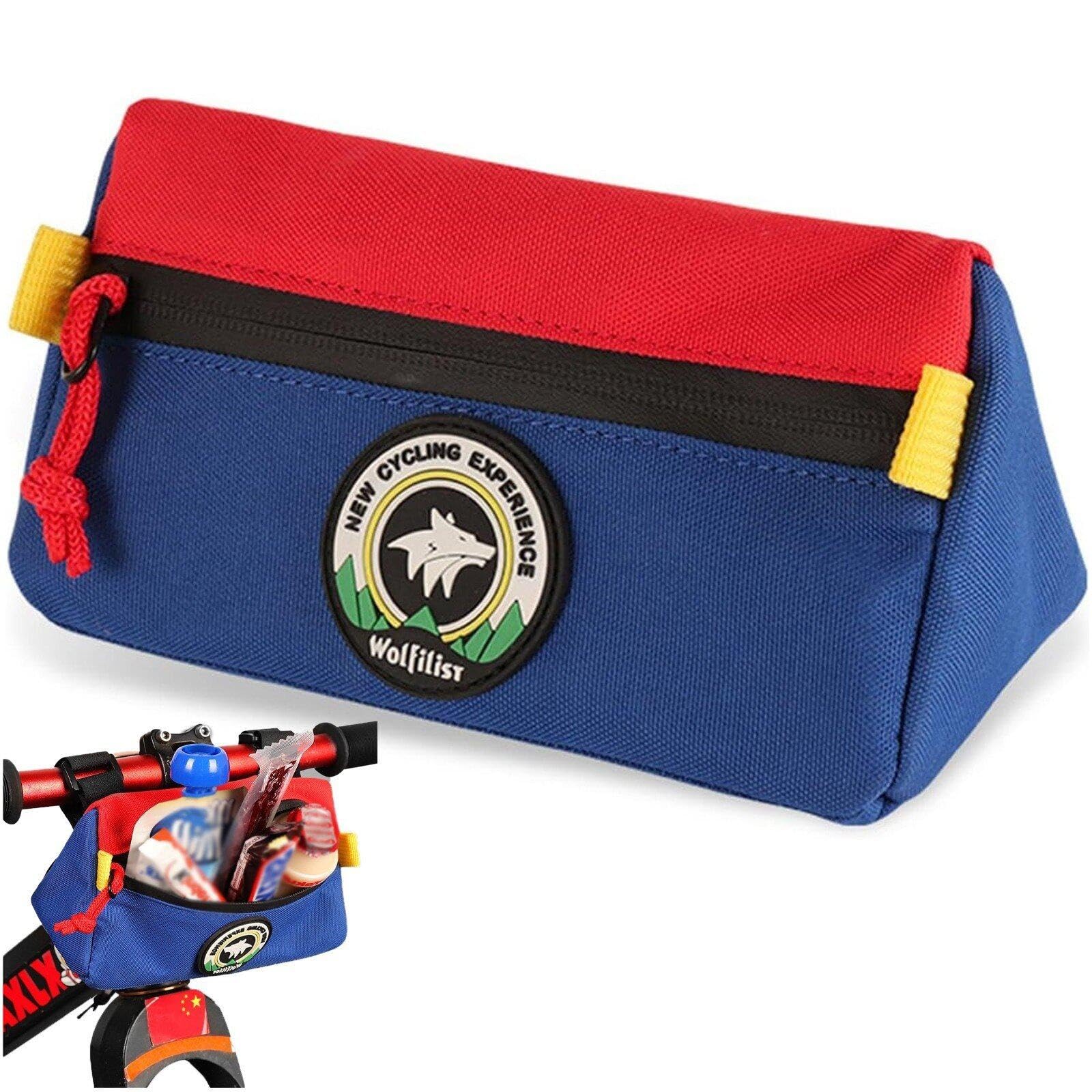 Sacoche guidon de vélo pour enfants petit format triangulaire pour vélo fille et garçon vtt