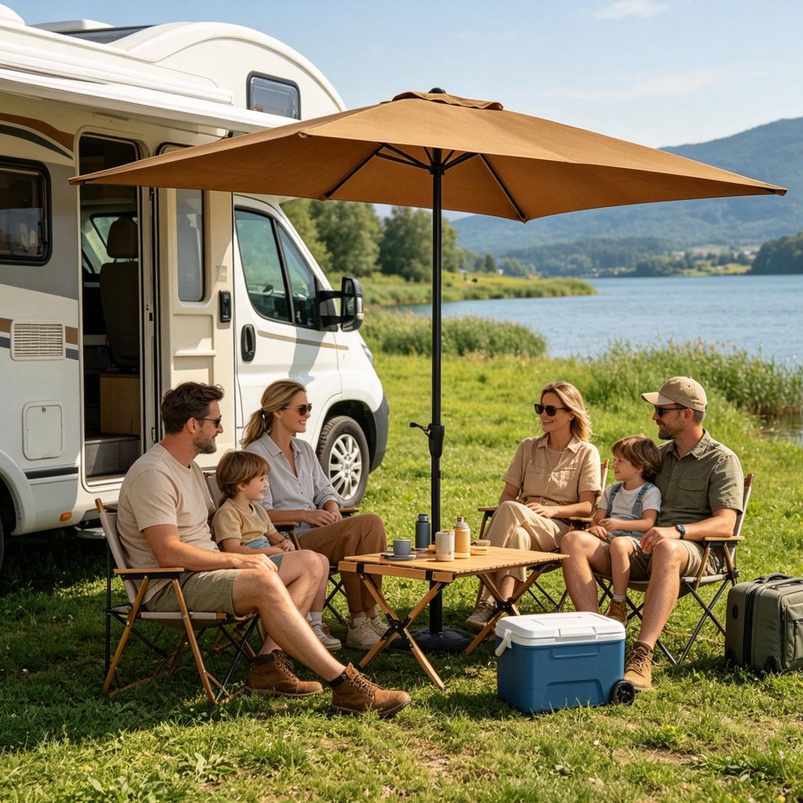 Wymienne Poszycie Do Parasola Prostokątny Wodoodporny 200 x 300 cm | Zamienny Parasola Tarasowego Do Ogrodu, Tarasu, , Parków, Kempingu, Pikniku, Podwórka, Sportów