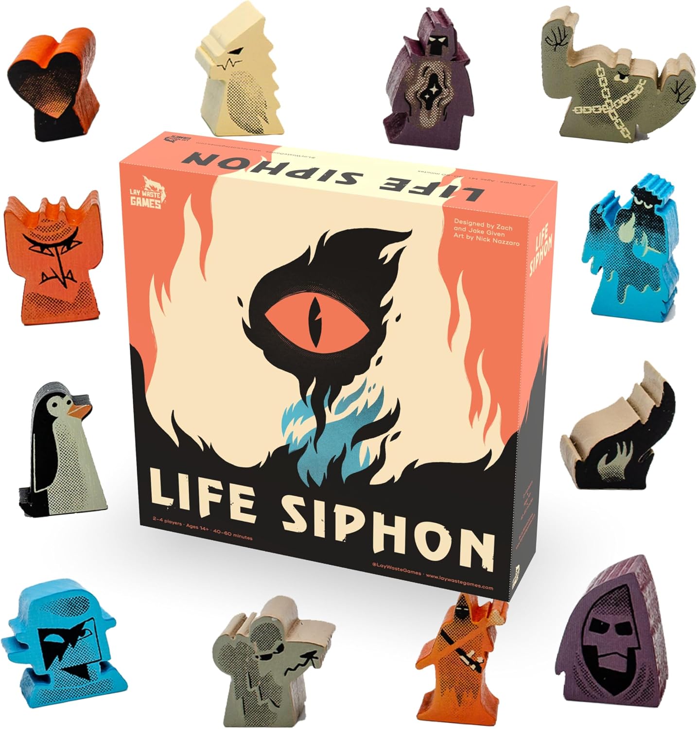 Life Siphon Strategic 2-4 Player Card Game Summon Creatures, Defeat Left, Defend Right | Fantasy Battle Game with Unique Powers | Age 12+