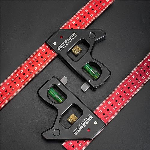 Miniatura 9 de Regla de ángulos de combinación de carpintero multifuncional, instrumento de medición de metal para ángulos precisos de 9045 grados, combinación,