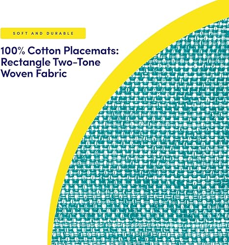 Vista 75 de Sweet Home Collection Trends - Mantel individual (100% algodón), Paquete de 6, Dorado