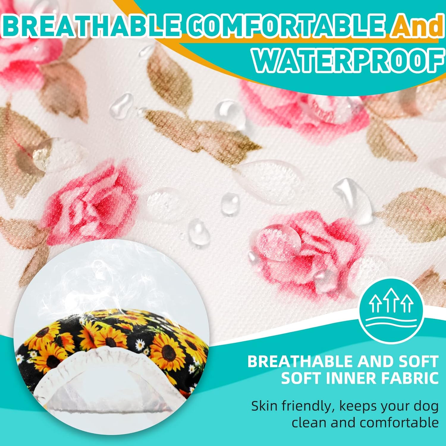 Dog Nappies Female Reusable, Dog Period Pants in Season with High