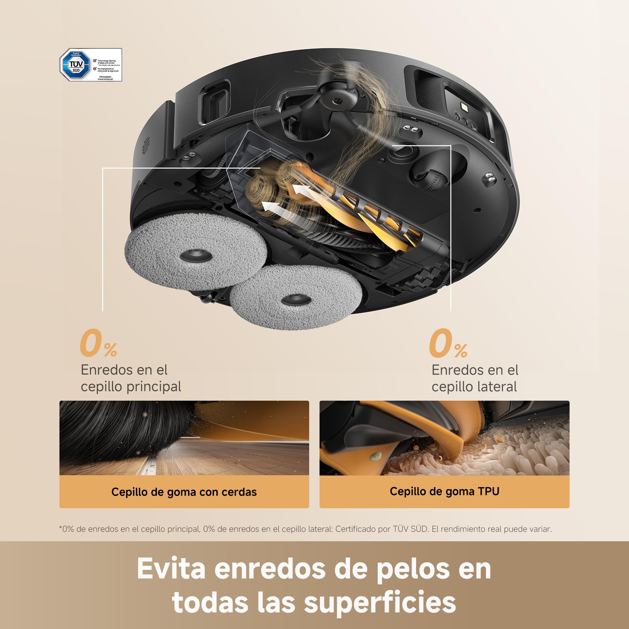 dreame L50s Pro Ultra Robot Aspirador y Friegasuelos, 100 Días de Vaciado Automático, Mopas con Autolimpieza a Alta Temperatura, 30.000 Pa de Succión, Limpia a Fondo Esquinas y Bordes.