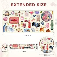 Vista 3 de iCasso Desk Pad Mat, Large Mouse Pad and Keyboard Wrist Rest Set, Desk Protector Mat,4in1 Ergonomic Carpal Tunnel Keyboard Pad with Wrist Support