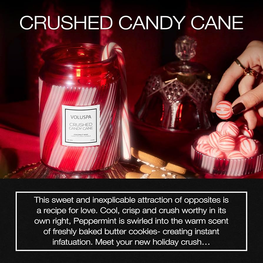 ウランガラス　スワン　キャンディディッシュ Amazon.com: Voluspa Crushed Candy Cane, Large Candle Jar, 18 oz
