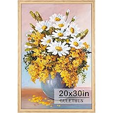 Americanflat 20x30 Poster Frame with Polished Plexiglass - Epic Collection - Gallery Wall Frames with Engineered Wood - Wide Photo Frame for Wall Display - Natural Oak