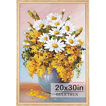 Americanflat 20x30 Poster Frame with Polished Plexiglass - Epic Collection - Gallery Wall Frames with Engineered Wood - Wide Photo Frame for Wall Display - Natural Oak
