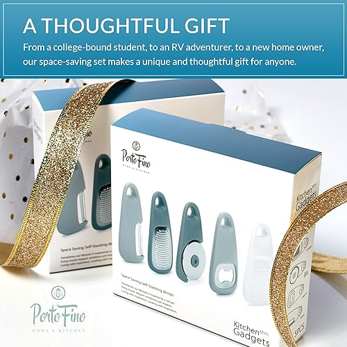 Miniatura 6 de Gadgets de cocina que ahorran espacio, juego de utensilios de cocina de 5 piezas, regalos para cámper, regalos de caravana, accesorios de cocina de