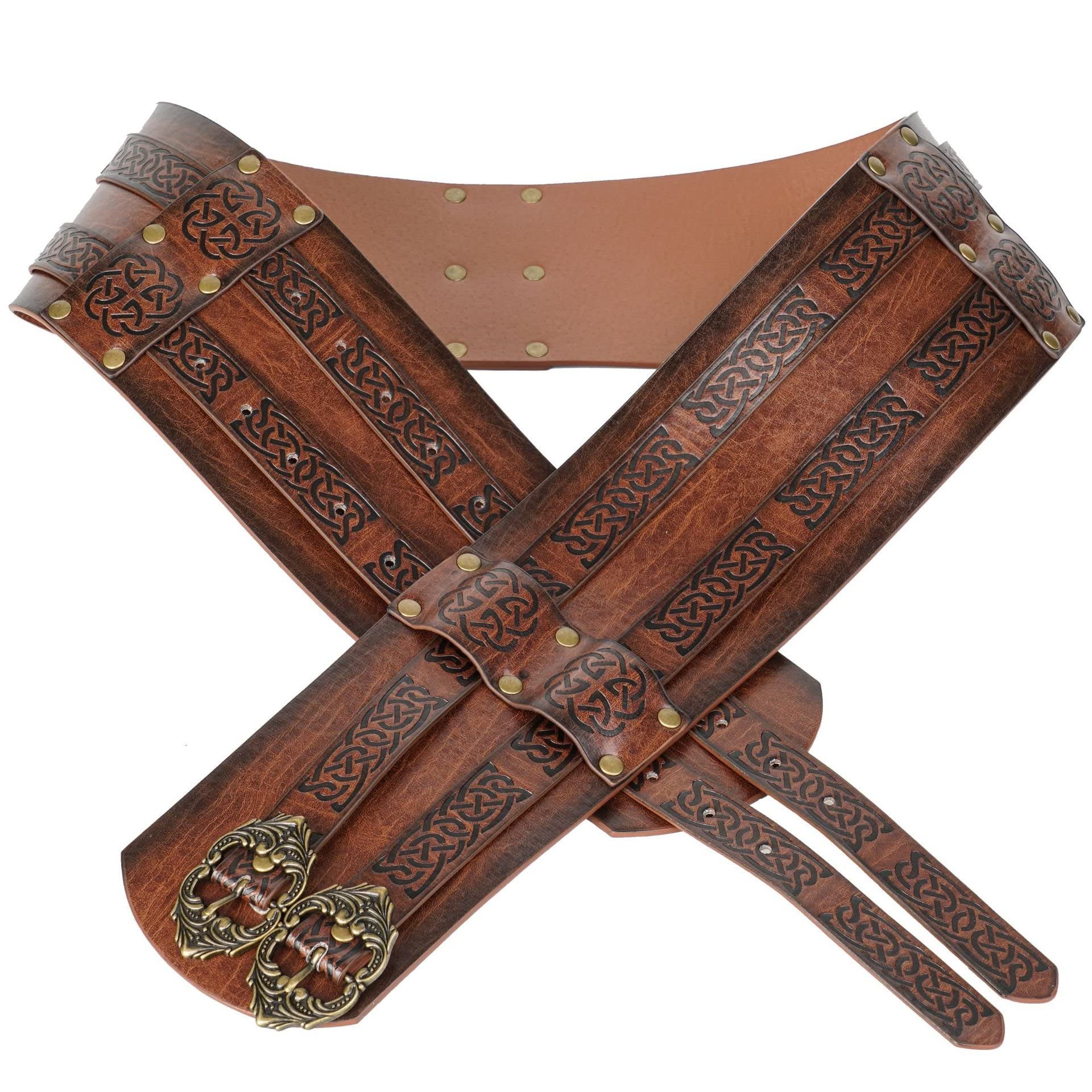 Ceinture Viking en cuir PU chevalier ceinture rétro médiévale
