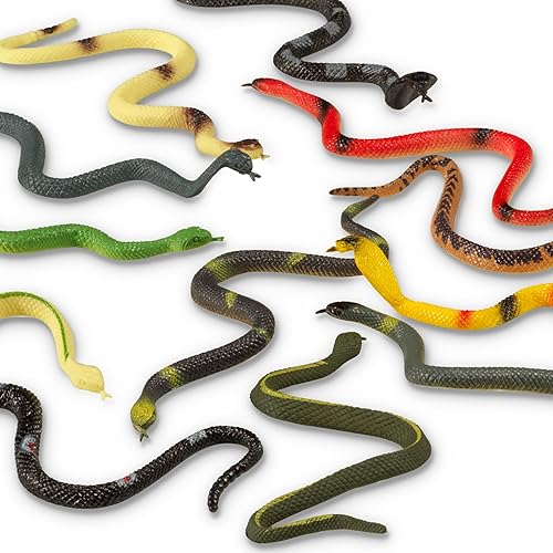 Miniatura 3 de Mini serpientes de goma de 6 pulgadas (paquete de 24) juego de serpientes de juguete de bosque lluvioso, juguetes surtidos de serpiente falsa de