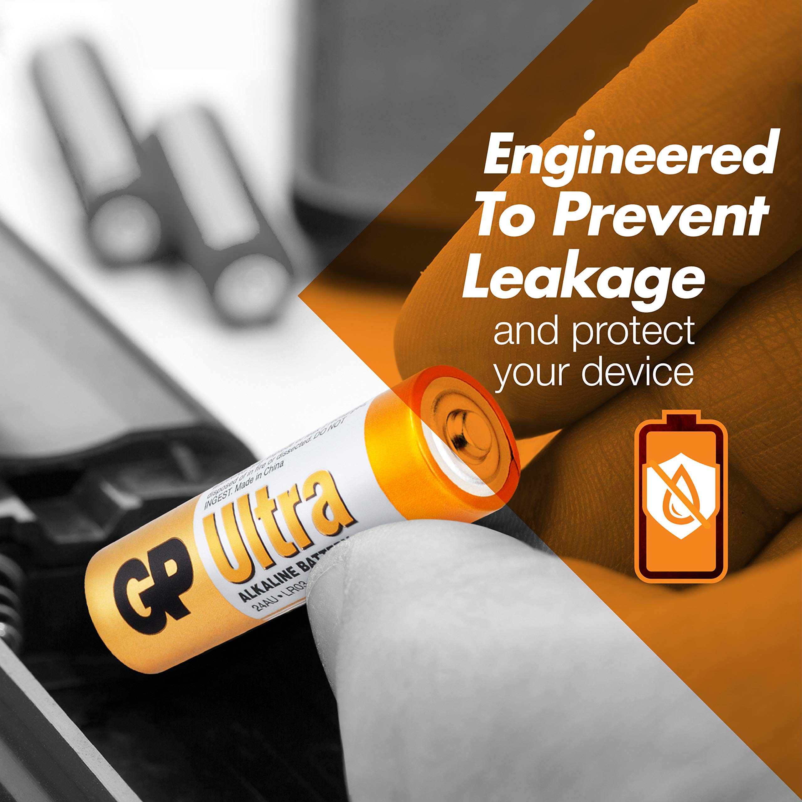 Ultra Alkaline Triple A Batteries, Long Lasting Power for High-Performance Devices - Ideal for Radio, Camera, Alarm - Industrial Use, Anti-Leakage, 10-Year Shelf Life - 36 Pack by GP AAA Batteries