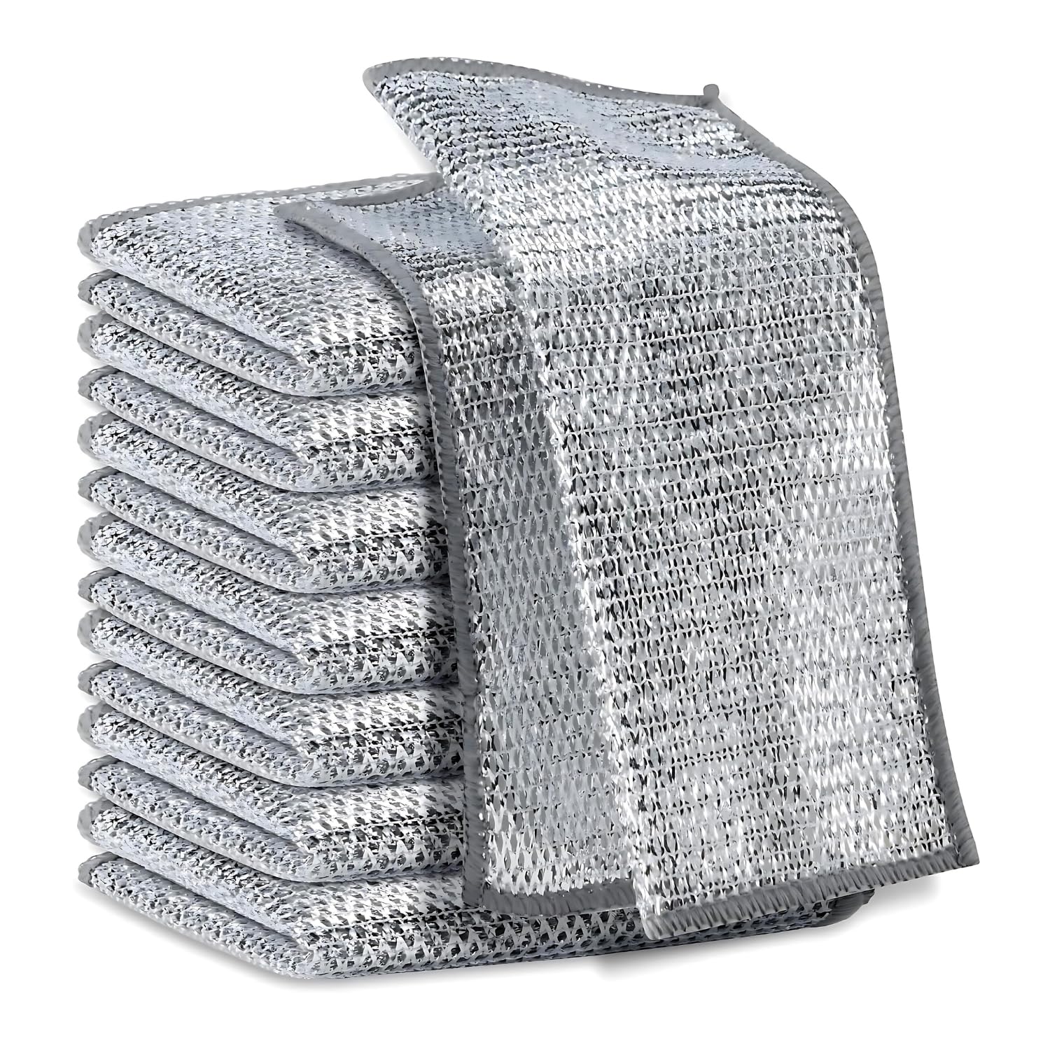 DRIXTY Non-Scratch Wire Dishcloth Two Layer Wire Dishwashing Rags, Stainless Steel Wire Dish Wash Cloth for Wet and Dry, Machine Washable, Reusable, Wire Cleaning Cloth for Kitchen, Sinks (3 Pcs) (B0D2WHCJF3) Amazon Price History, Amazon Price Tracker