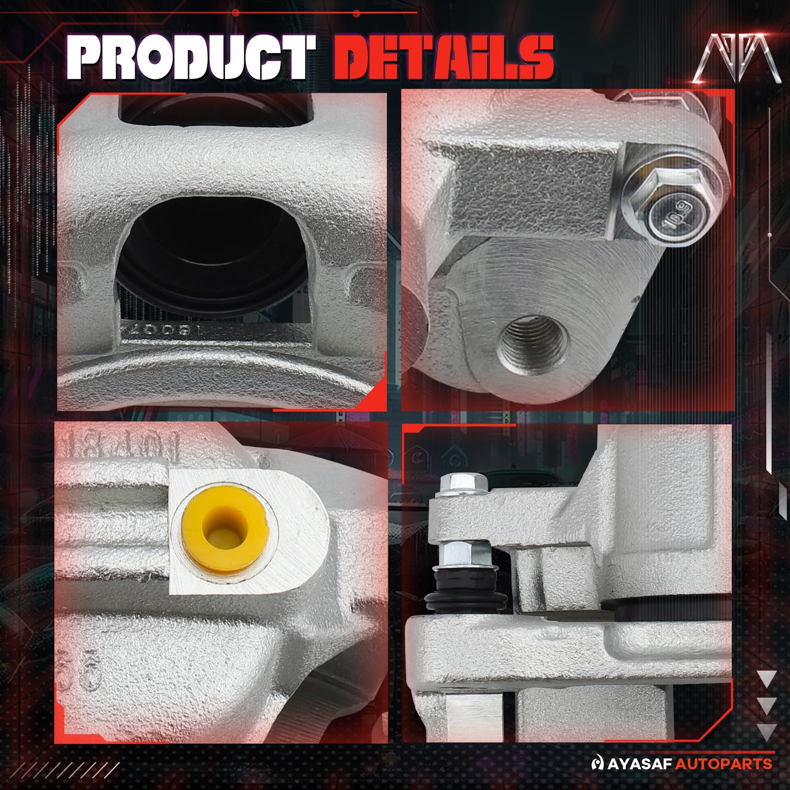 Amazon.com: MAYASAF 18B5044 18B5045 Front Disc Brake Caliper Set