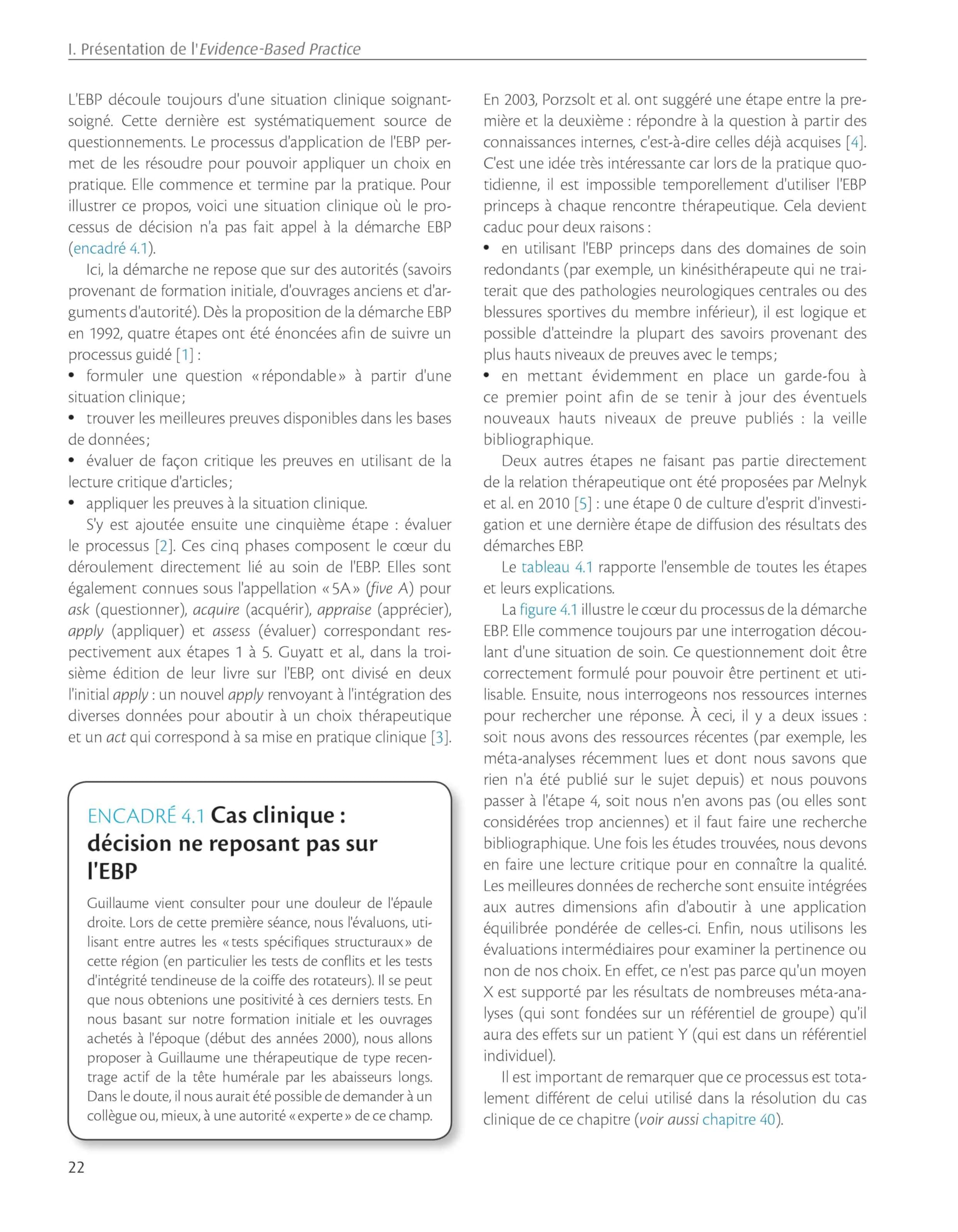 Evidence Based Practice en rééducation: Démarche pour une pratique raisonnée